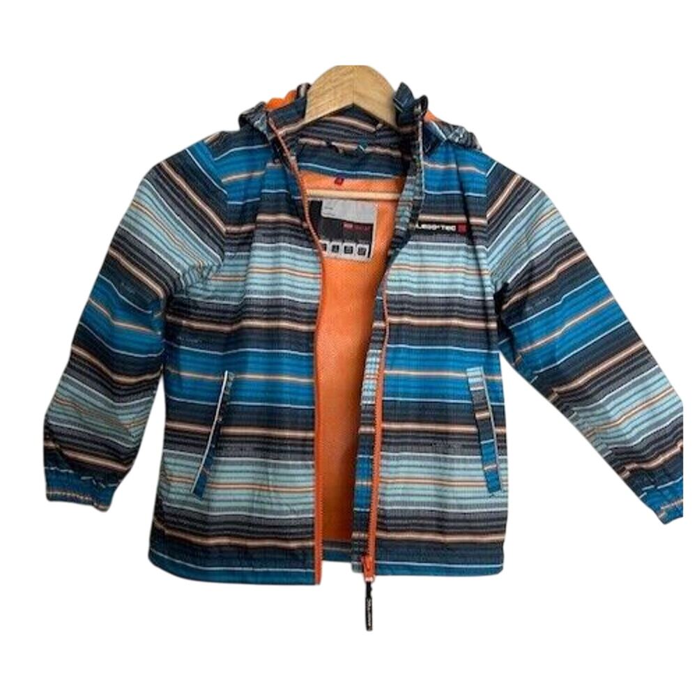 LEGO TEC Boys Rain Jacket SIZE 6 Lightweight Soft Shell Blue Grey Waterproof